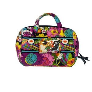 Vera Bradley Travel Lunch Bag Quilted Floral Handles Zipper Closure